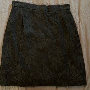 Black Neiman Marcus brand lace mini skirt